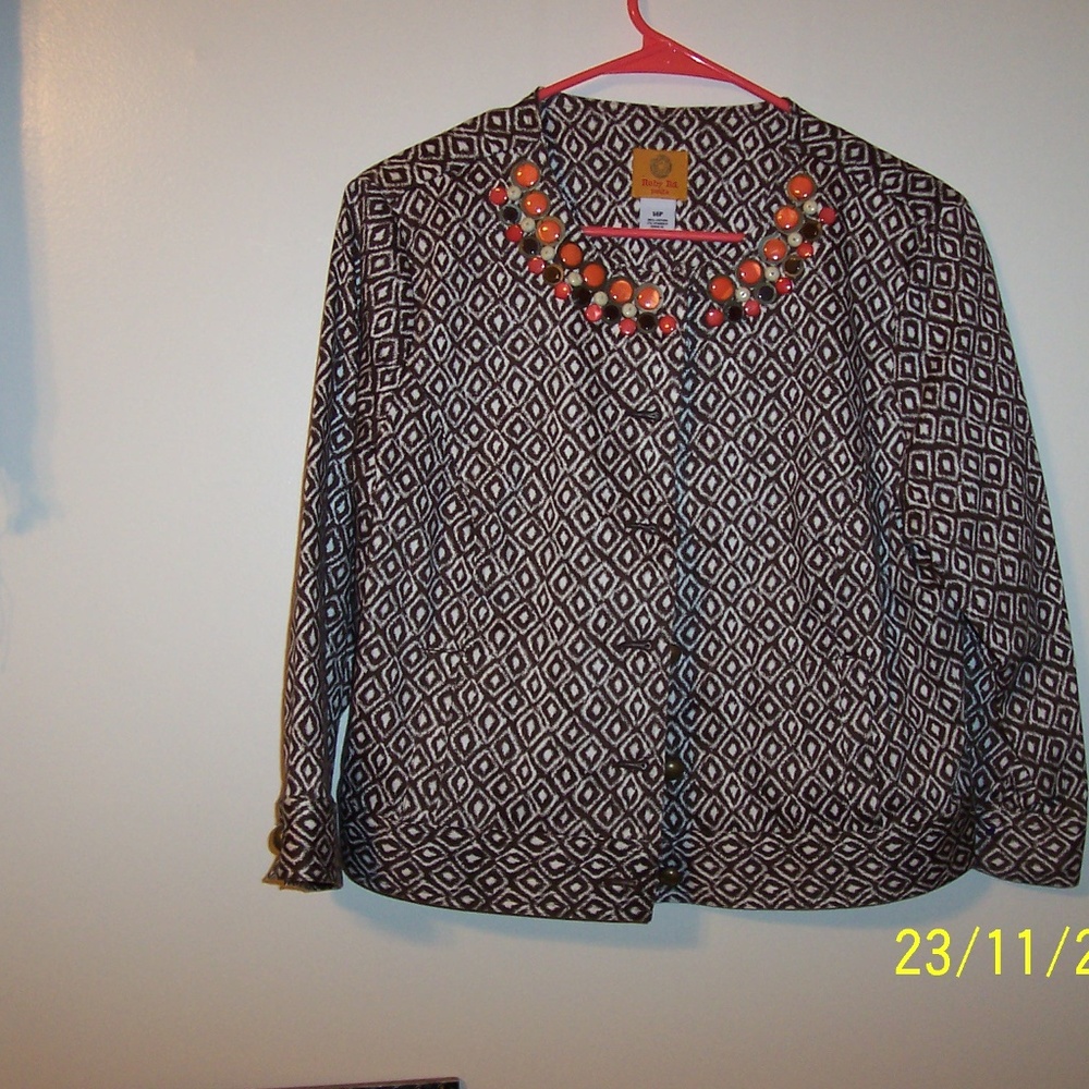 RUBY ROAD PETITE 14 BEAD JACKET